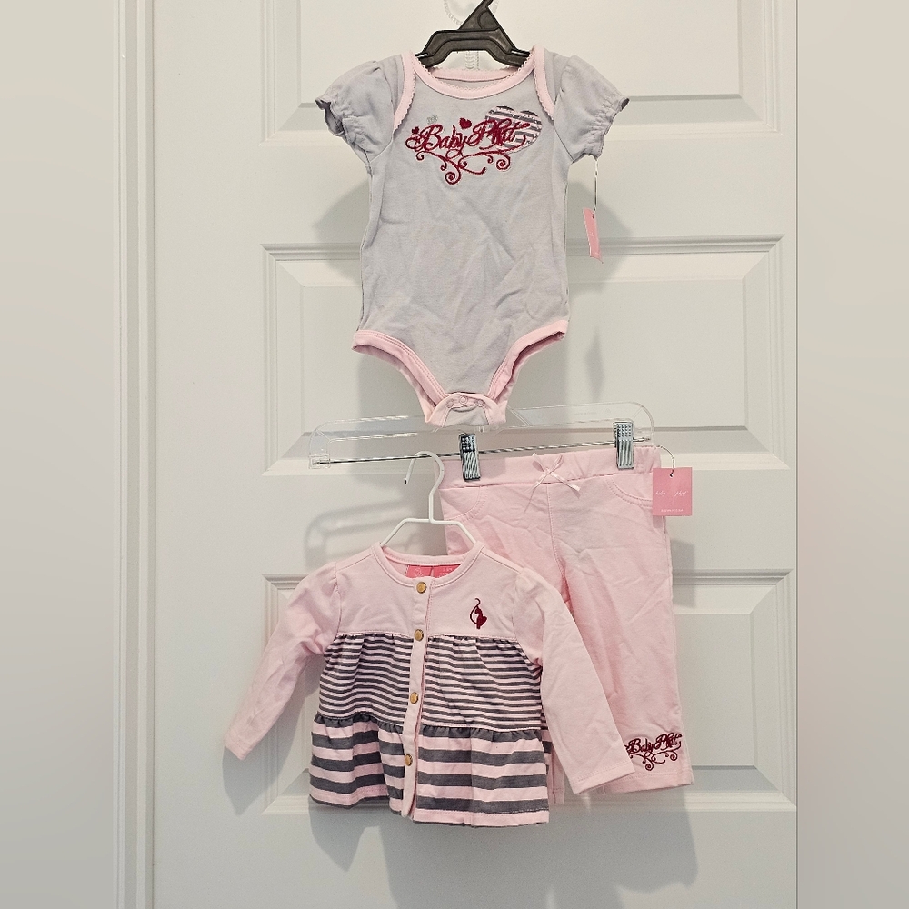 Baby Phat Girlz 3-pc Set, NWT, Size 3-6 Months
